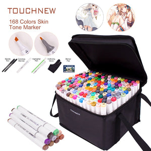 Art Drawing Marker Pen , TOUCHNEW 40 60 80 168 Colors Alcohol Graphic Art Sketch Twin Marker Pens Gift sketchbook for painting