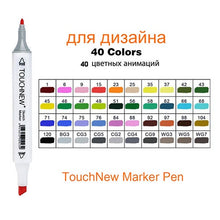 Load image into Gallery viewer, Art Drawing Marker Pen , TOUCHNEW 40 60 80 168 Colors Alcohol Graphic Art Sketch Twin Marker Pens Gift sketchbook for painting