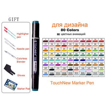 Load image into Gallery viewer, Art Drawing Marker Pen , TOUCHNEW 40 60 80 168 Colors Alcohol Graphic Art Sketch Twin Marker Pens Gift sketchbook for painting