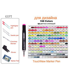 Load image into Gallery viewer, Art Drawing Marker Pen , TOUCHNEW 40 60 80 168 Colors Alcohol Graphic Art Sketch Twin Marker Pens Gift sketchbook for painting