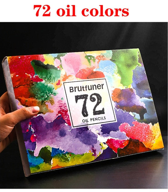 Brutfuner 48 Colors Professional Watercolor Colored Pencil Set Oil Colors  Pencil Set For Draw Coloring School Art Supplies